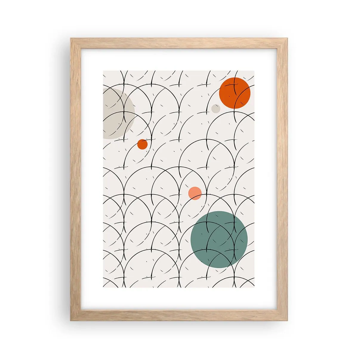 Pôster com moldura de carvalho claro - No espírito da pop art - 30x40 cm