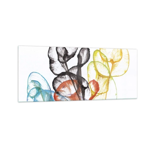 Quadro em vidro - Flores com alma - 100x40 cm