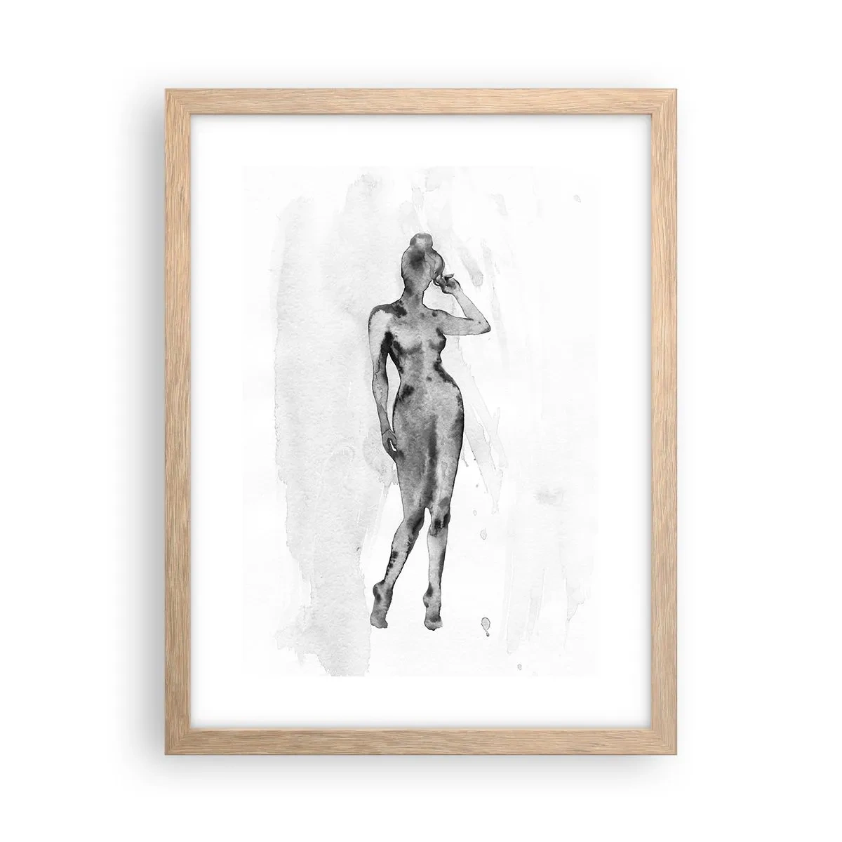 Pôster com moldura de carvalho claro - Um estudo do ideal da feminilidade - 30x40 cm