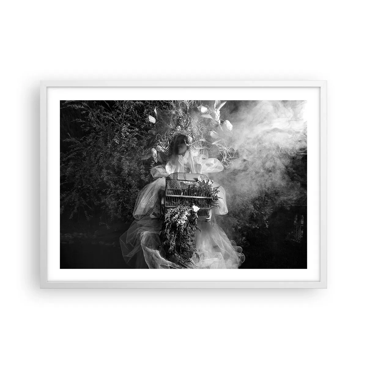 Pôster em moldura branca - A própria mãe – natureza - 70x50 cm