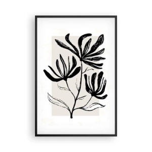 Pôster com moldura preta - Esboço para o herbário - 61x91 cm