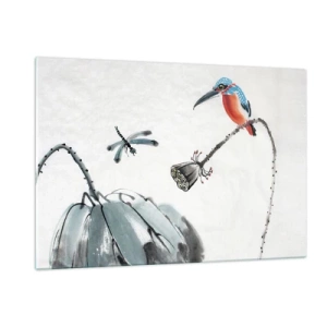 Quadro em vidro - A vida do prado - 120x80 cm