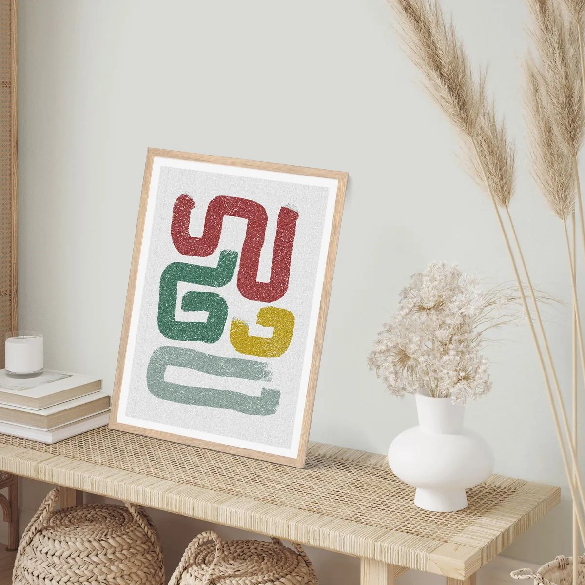 Pôster com moldura de carvalho claro - Em uma língua desconhecida - 40x50 cm