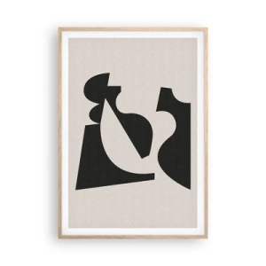 Pôster com moldura de carvalho claro - Para automontagem - 70x100 cm