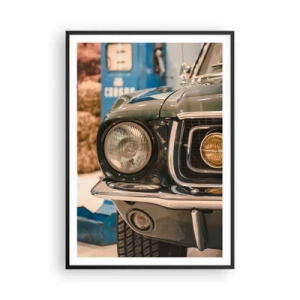 Pôster com moldura preta - Encontro com uma lenda - 70x100 cm