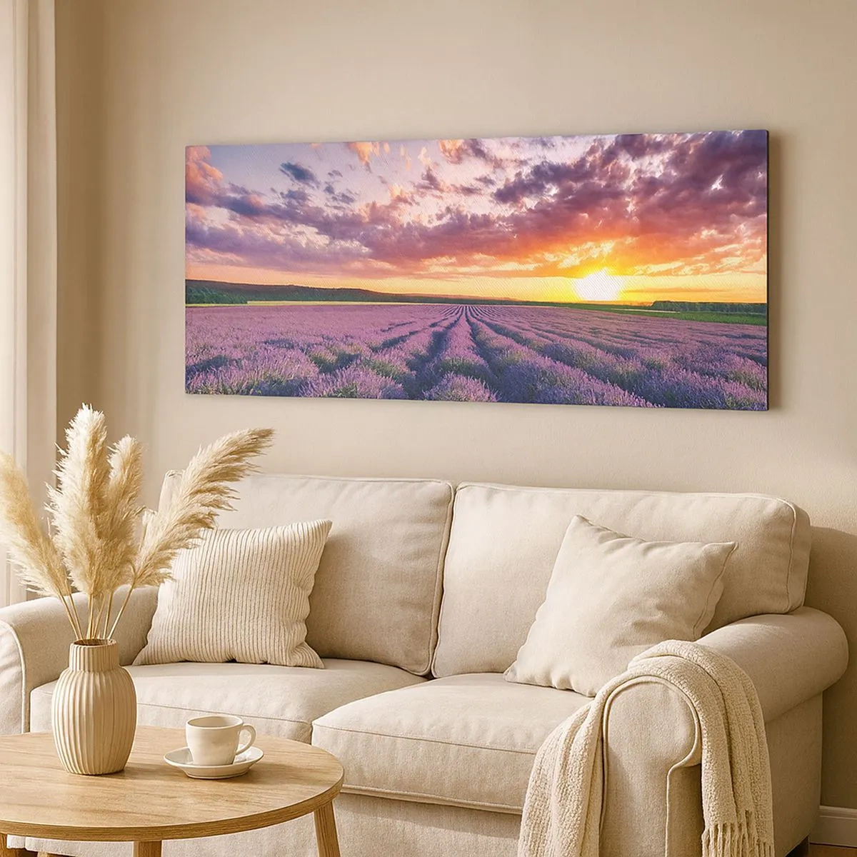 Quadro em tela - O mundo da lavanda - 100x40 cm