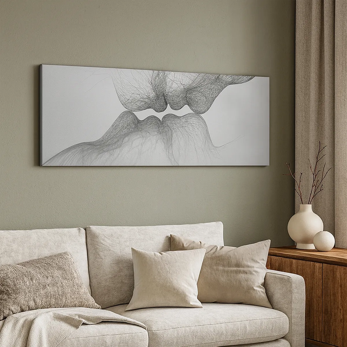 Quadro em tela - O beijo do vento - 30x30 cm