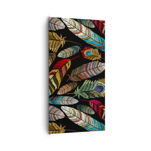 Quadro em tela - O carnaval dos pássaros - 65x120 cm