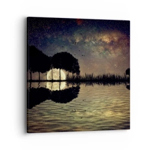 Quadro em tela - Uma noite no Fim do Mundo - 40x40 cm