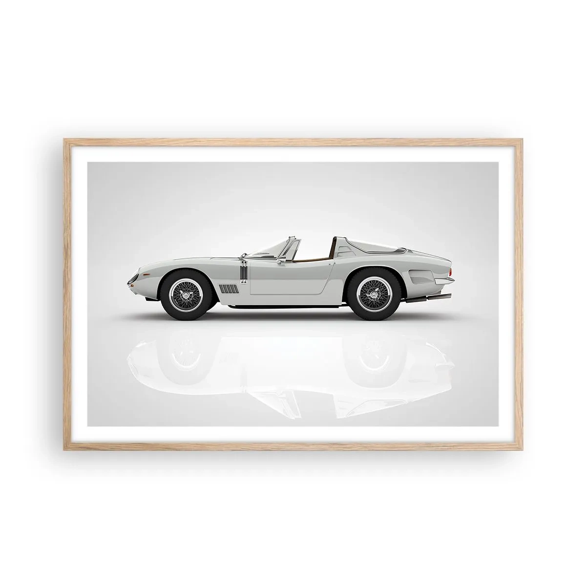 Pôster com moldura de carvalho claro - A promessa de diversão - 91x61 cm