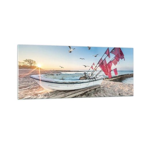 Quadro em vidro - Um merecido descanso - 100x40 cm