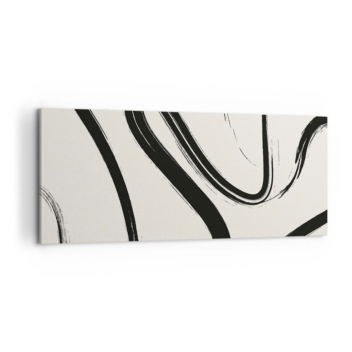 Quadro em tela - Capricho preto e branco - 100x40 cm