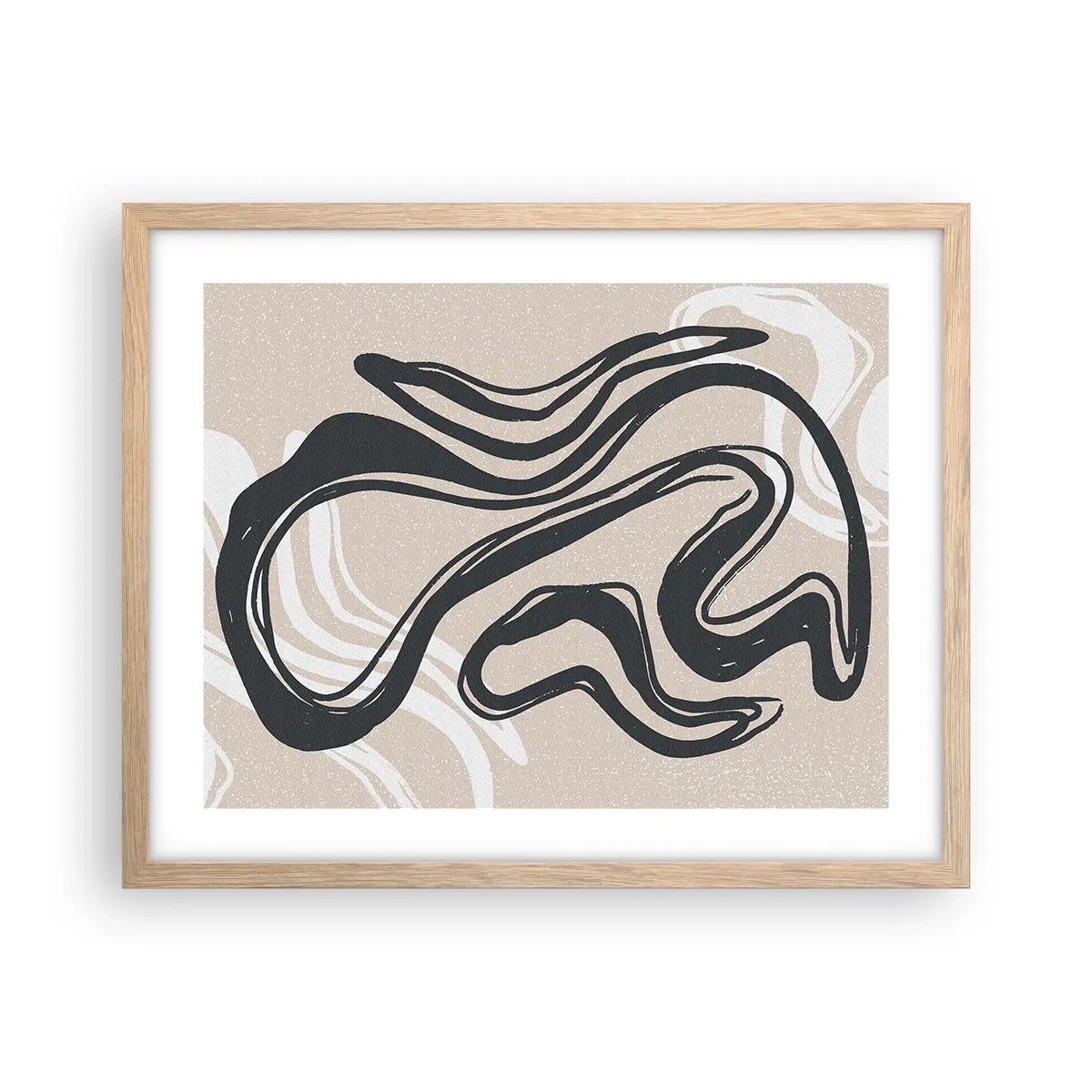 Pôster com moldura de carvalho claro - Expressão multiplicada - 50x40 cm