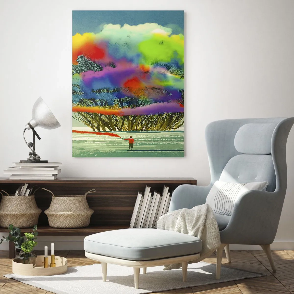Quadro em vidro - Dar vida a este mundo - 70x100 cm