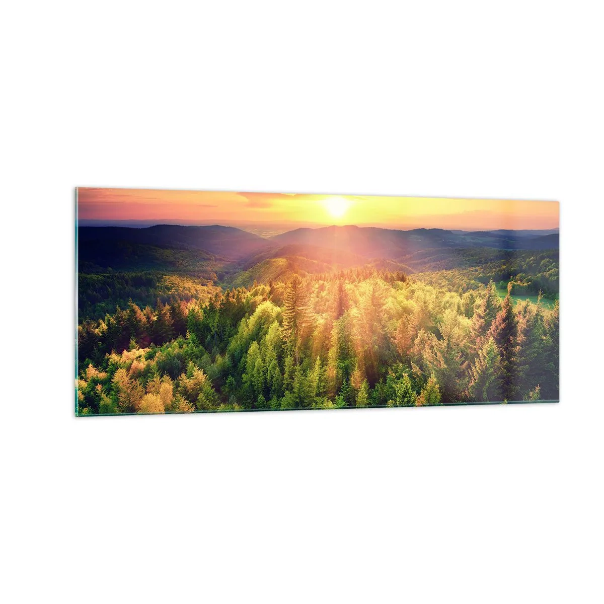 Quadro em vidro - Picos e cumes - 100x40 cm