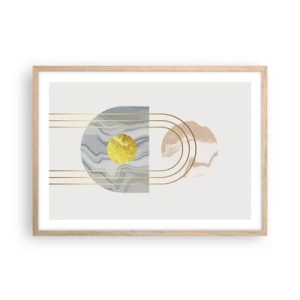 Pôster com moldura de carvalho claro - Brilho e claridade - 70x50 cm