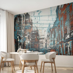 Papel de parede personalizado Premium Sand - Um desgastado percurso urbano - Cidade, Arquitetura, Pedaço
