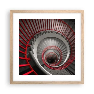 Pôster com moldura de carvalho claro - Diversão de arquitetura - 40x40 cm