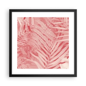 Pôster com moldura preta - Conceito cor-de-rosa - 40x40 cm