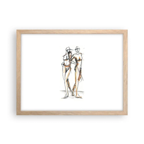 Pôster com moldura de carvalho claro - Um estudo do encanto - 40x30 cm