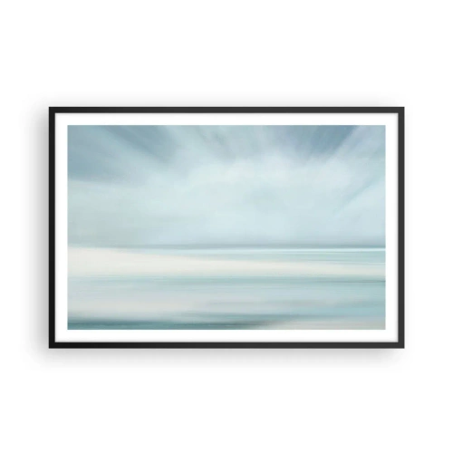 Pôster com moldura preta - Paz ao horizonte - 91x61 cm
