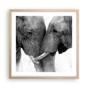 Pôster com moldura de carvalho claro - Confissão sincera - 50x50 cm