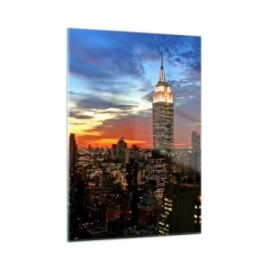 Quadro em vidro - Noite Brilhante Americana - 50x70 cm