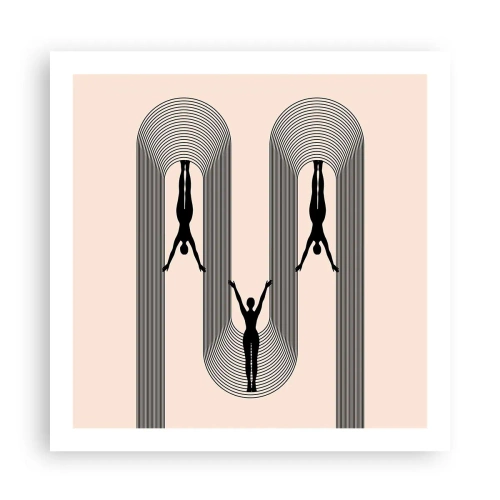 Pôster - De cabeça para baixo - 60x60 cm