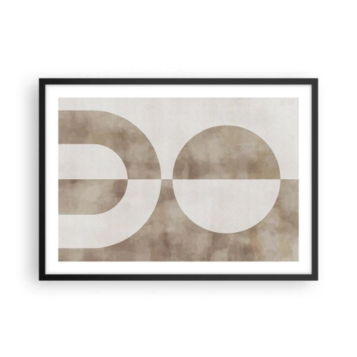Pôster com moldura preta - Semelhanças e diferenças - 70x50 cm
