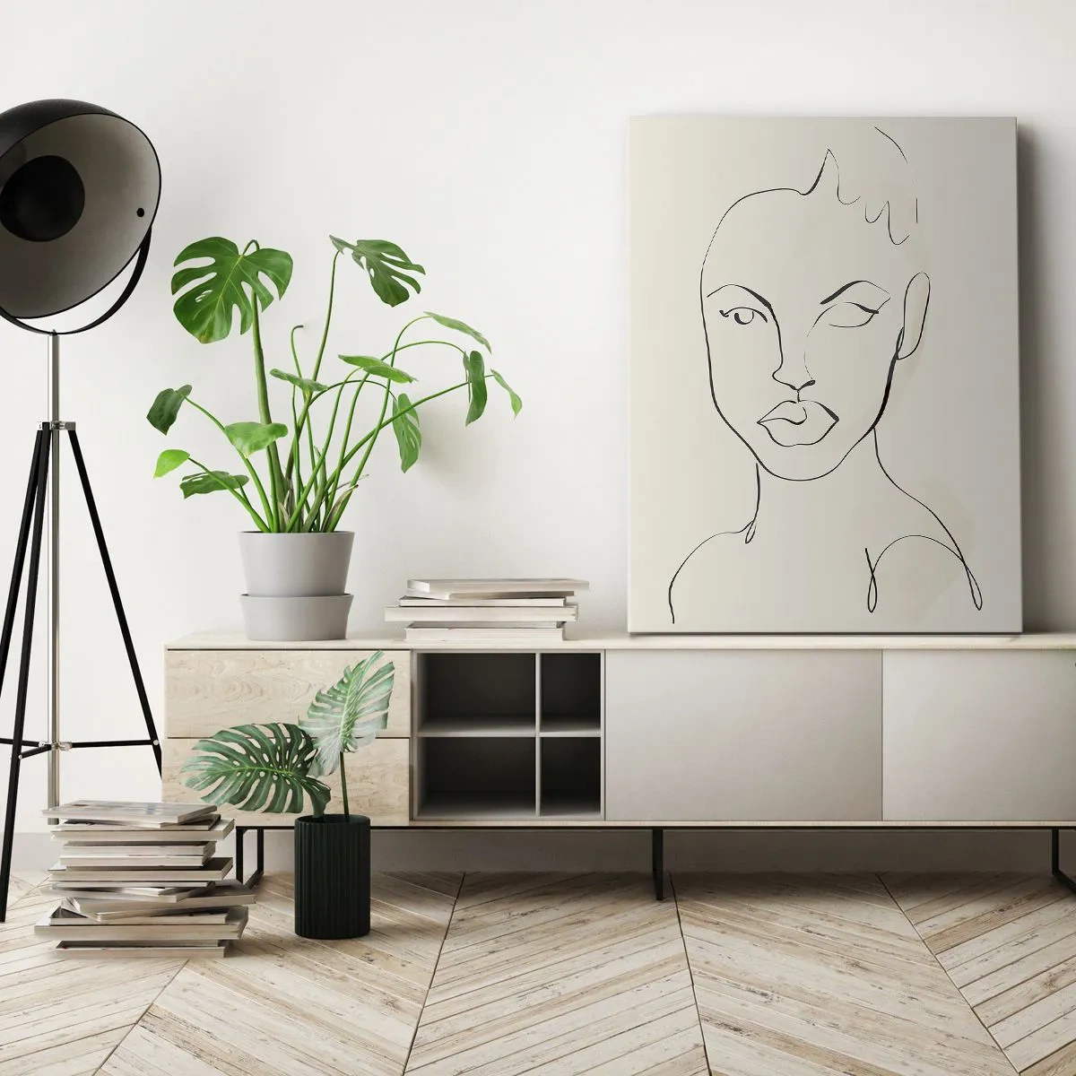 Quadro em tela - Esboço da sensualidade - 55x100 cm