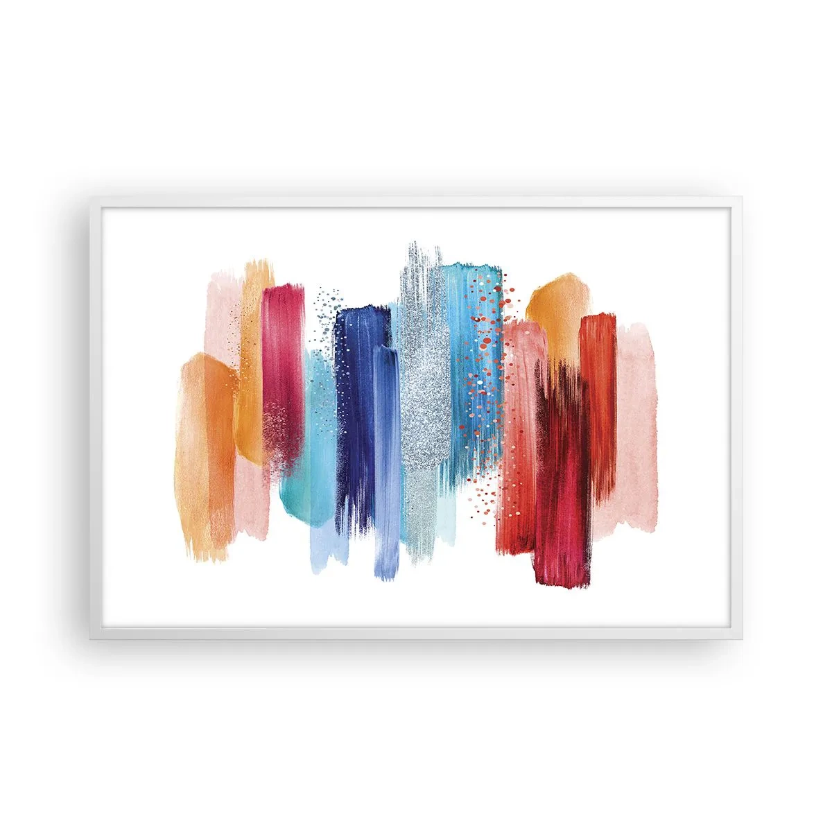 Pôster em moldura branca - Para cima e para baixo - 91x61 cm