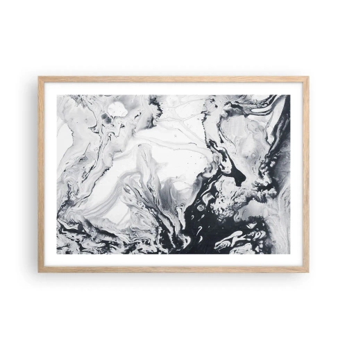 Pôster com moldura de carvalho claro - O Interior da Terra - 70x50 cm