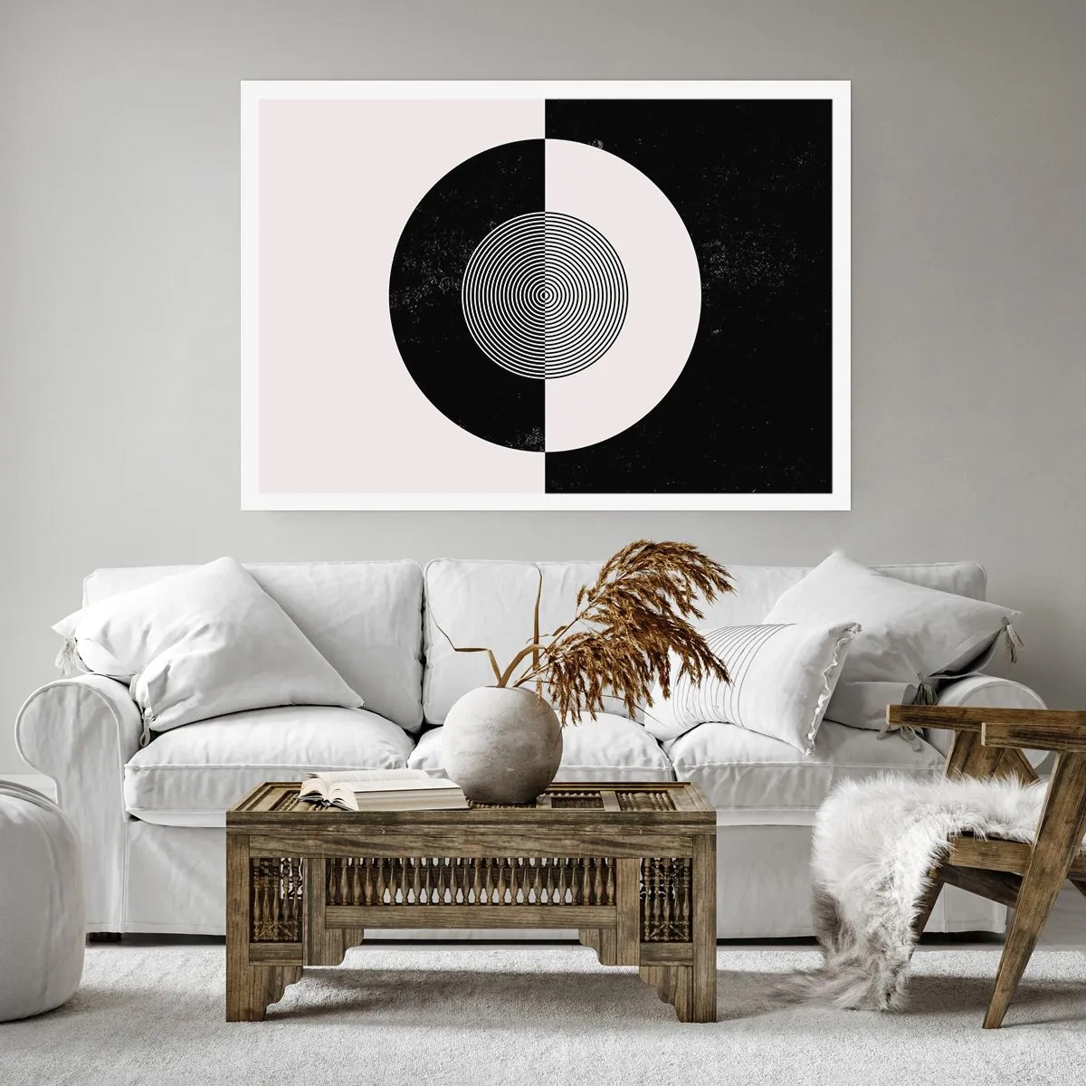 Pôster - Harmonia a preto e branco - 100x70 cm