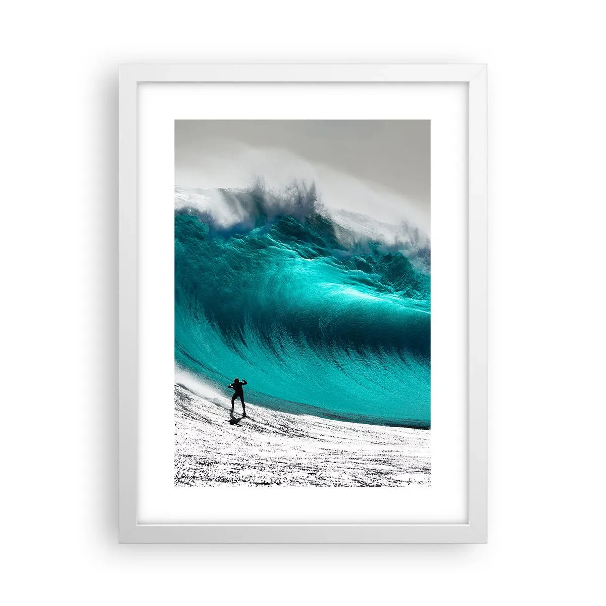 Pôster em moldura branca - Desafio aceite - 30x40 cm