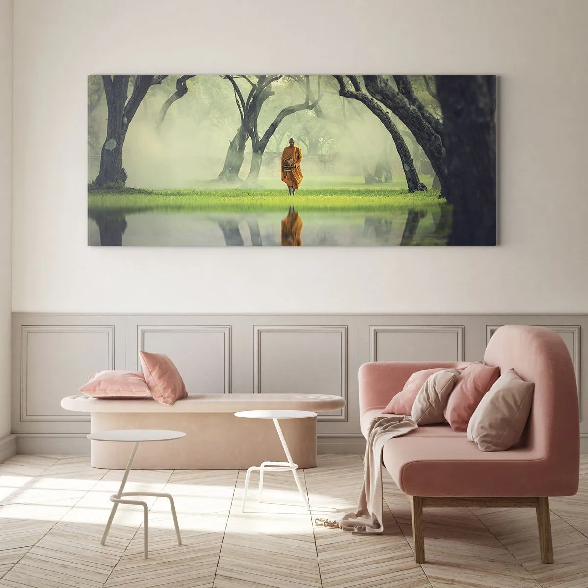 Quadro em vidro - A caminho da iluminação - 120x50 cm
