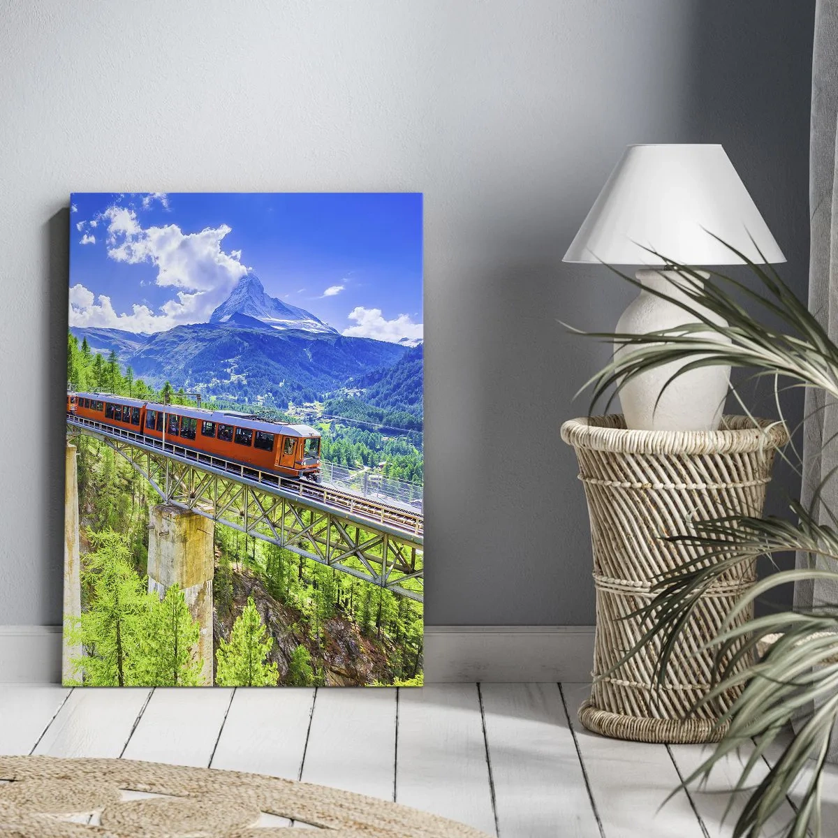 Quadro em tela - Hora dos Alpes - 55x100 cm
