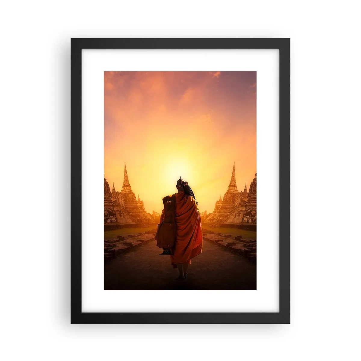 Pôster com moldura preta - Em paz para a eternidade - 30x40 cm