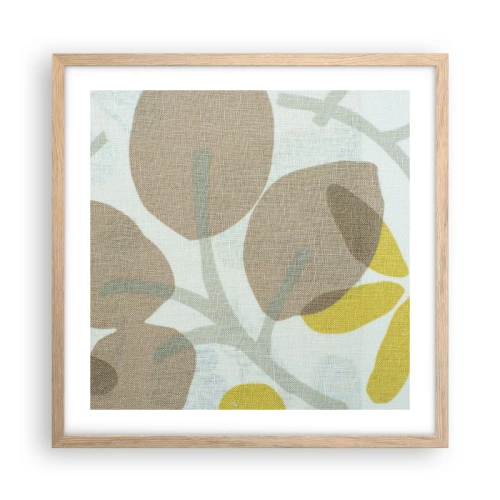 Pôster com moldura de carvalho claro - Composição a pleno sol - 50x50 cm