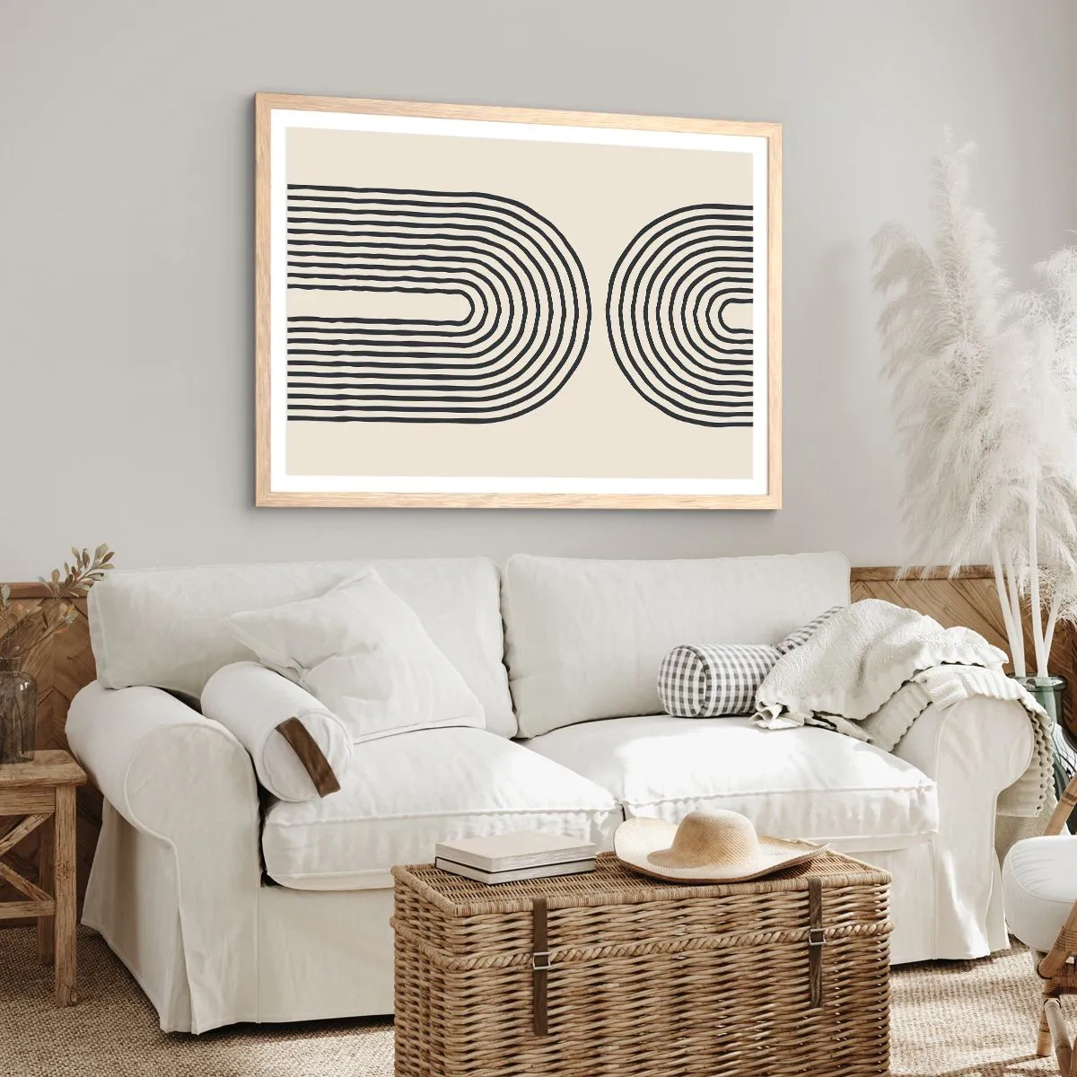 Pôster com moldura de carvalho claro - Em um momento... - 40x30 cm