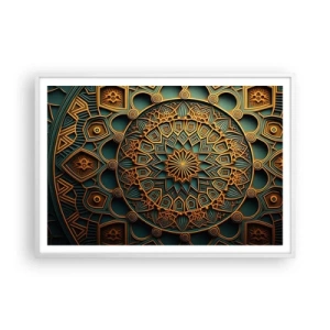 Pôster em moldura branca - Em uma atmosfera árabe - 100x70 cm