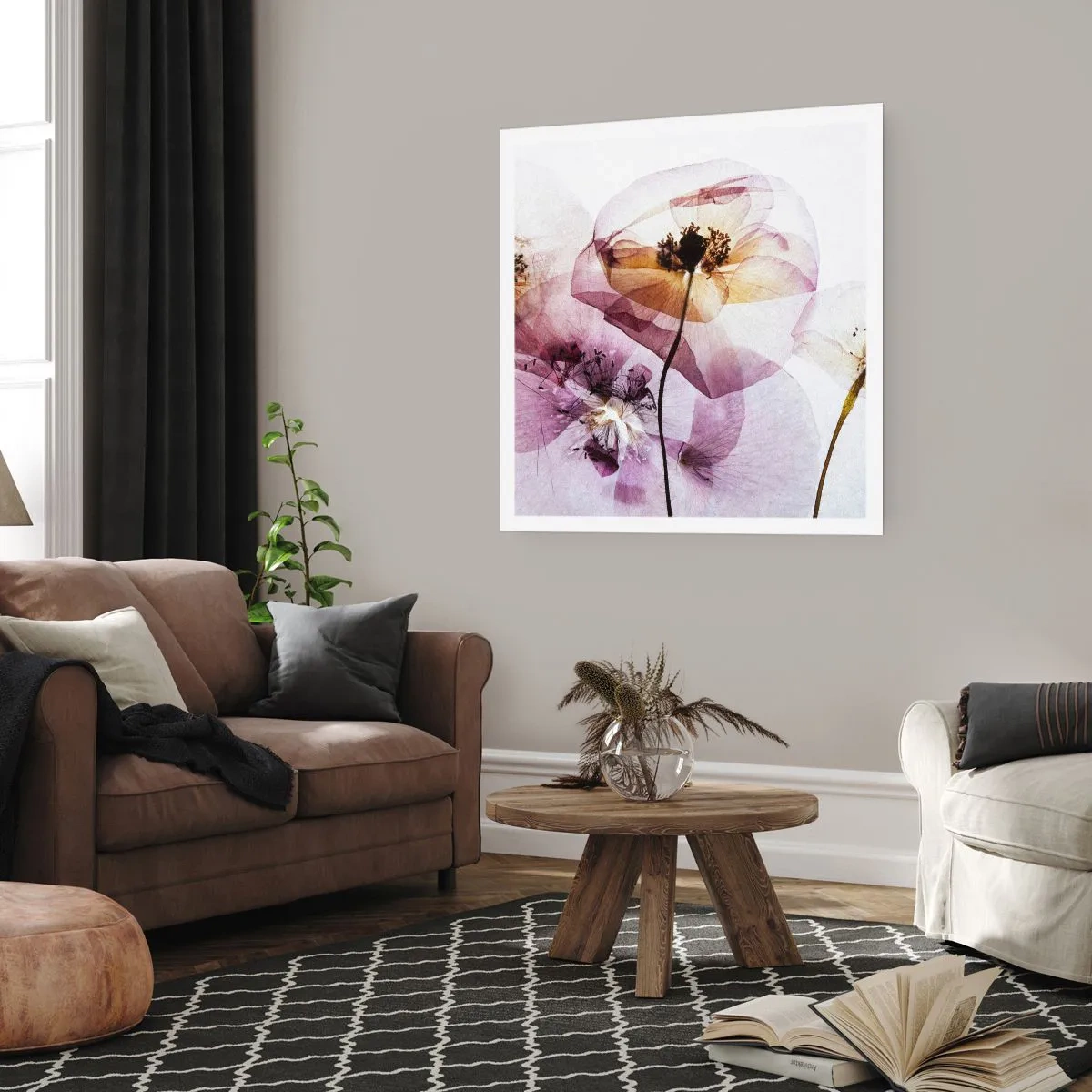 Pôster - A transparência das flores - 50x50 cm