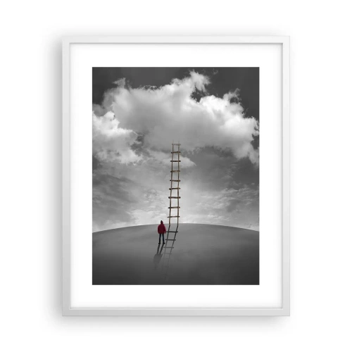 Pôster em moldura branca - Tudo é possível - 40x50 cm