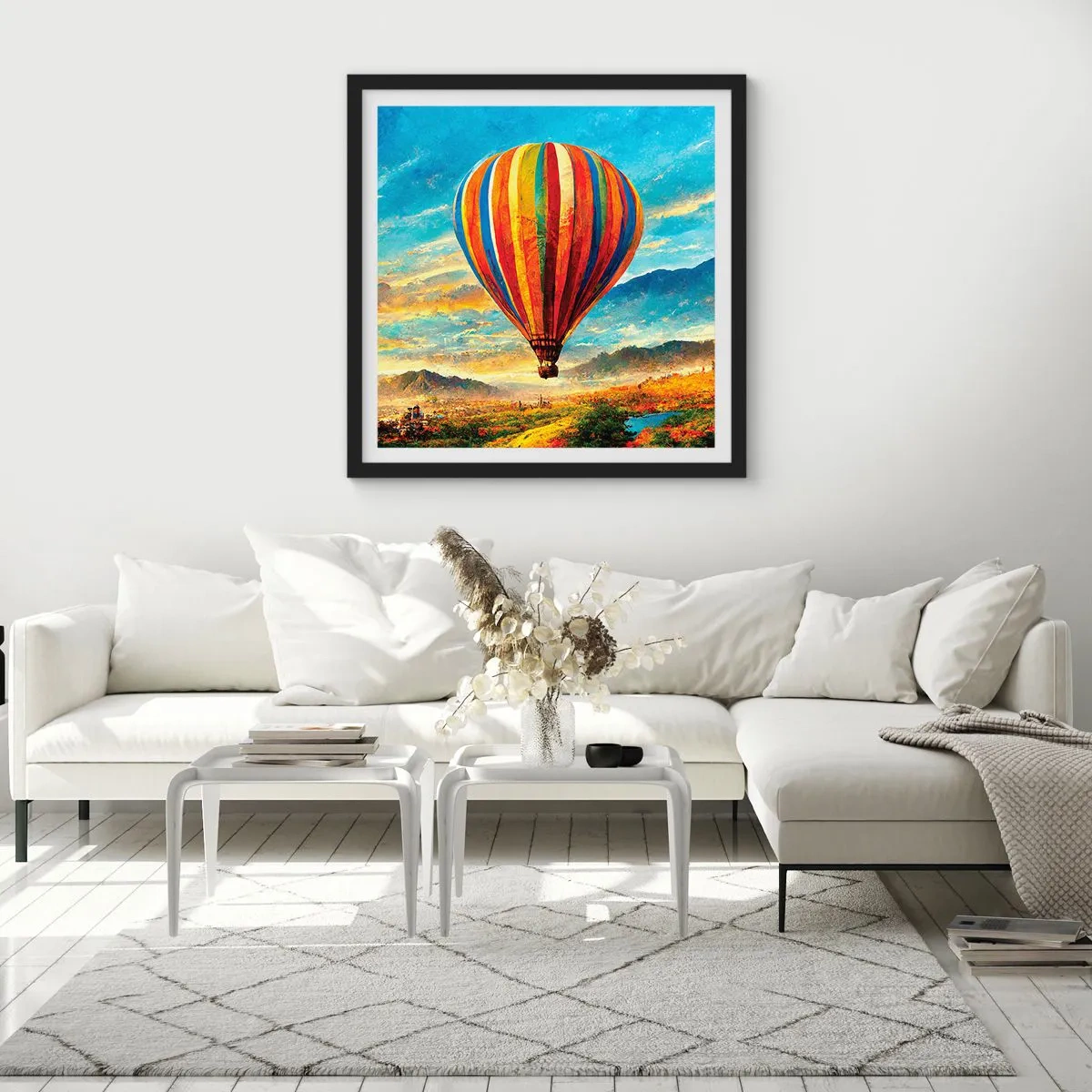 Pôster com moldura preta - Com silêncio enxergas mais - 30x30 cm