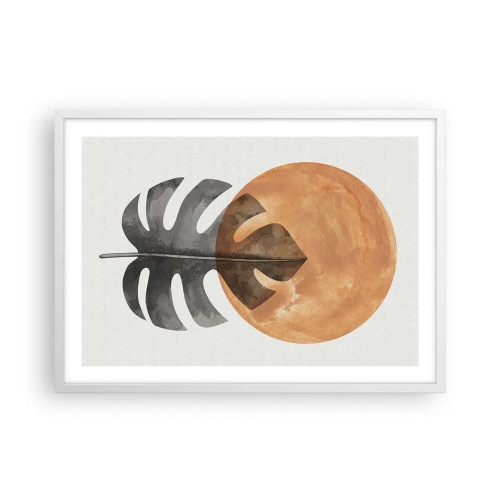 Pôster em moldura branca - Sempre o sol - 70x50 cm