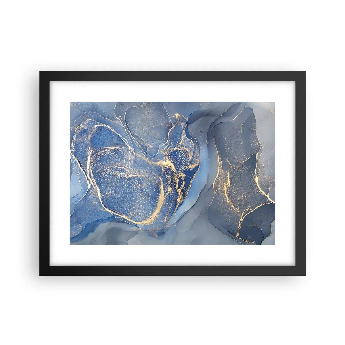 Pôster com moldura preta - Pó dourado - 40x30 cm