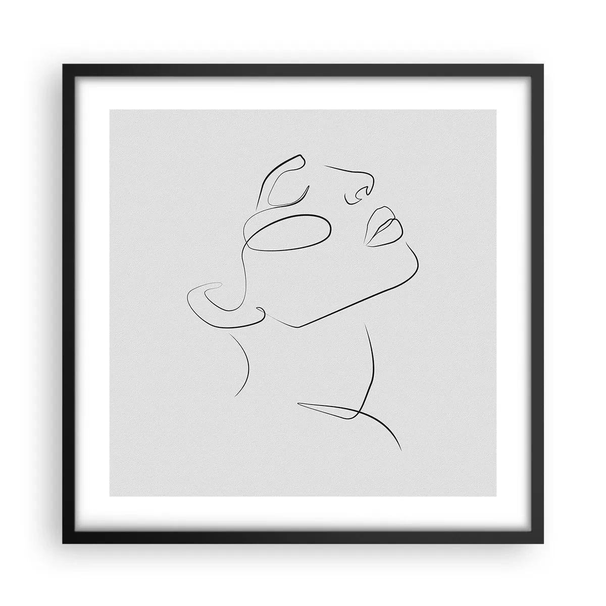 Pôster com moldura preta - Os meandros dos sonhos - 50x50 cm