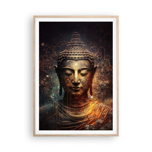 Pôster com moldura de carvalho claro - Equilíbrio espiritual - 70x100 cm