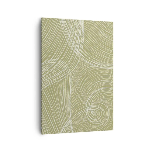 Quadro em tela - Abstração intrincada em branco - 70x100 cm