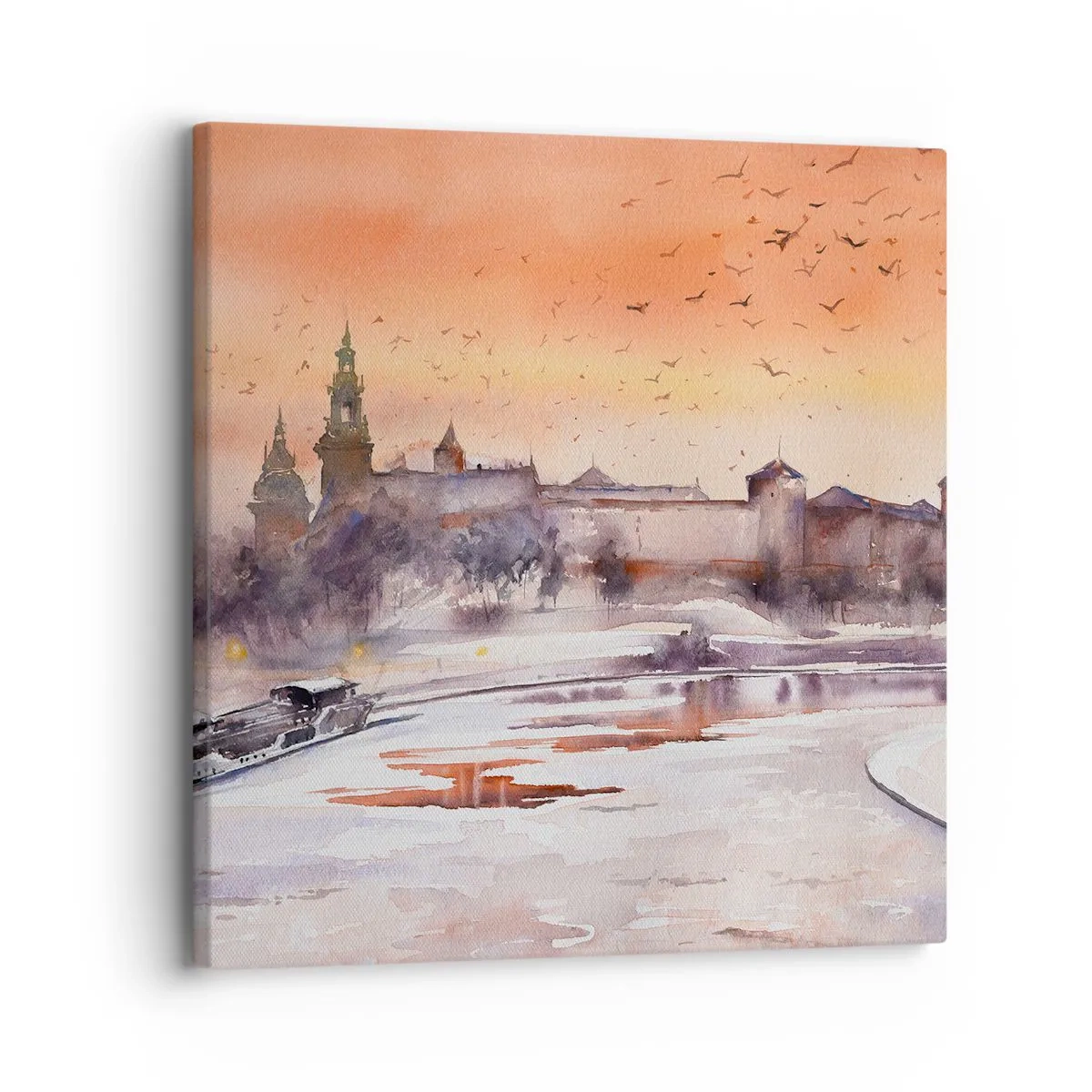 Quadro em tela - Pôr do sol real - 30x30 cm