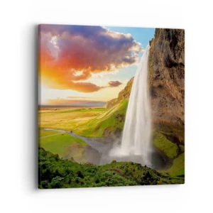 Quadro em tela - A plenitude do Verão islandês - 40x40 cm